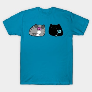 Black Kitten and Gray Tabby Kitten T-Shirt